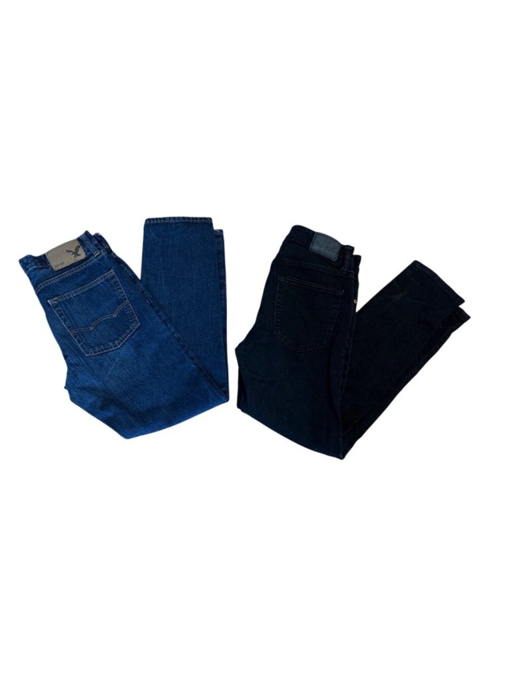 American Eagle Jeans Mens Blue & Black Air Flex Slim Straight 29 x 30" Lot of 2
